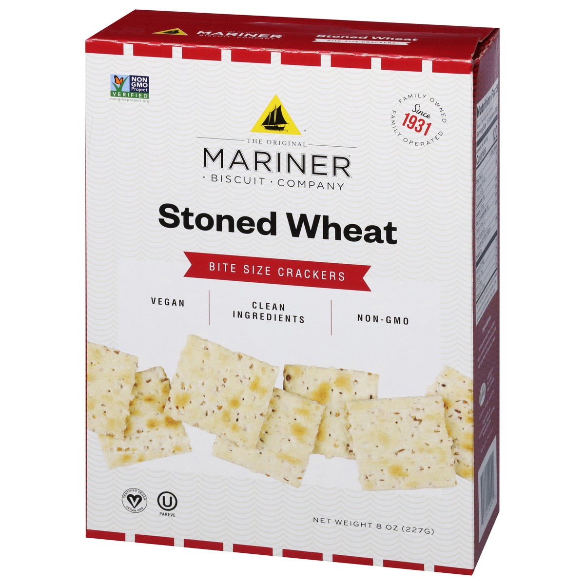 slide 7 of 14, Mariner Biscuit Company Stoned Wheat Crackers Bite Size 8 oz, 8 oz