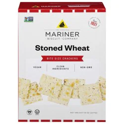 Mariner Biscuit Company Stoned Wheat Crackers Bite Size 8 oz