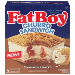 Fat Boy Cinnamon Churro Ice Cream Sandwiches - 4.0 fl oz Bars