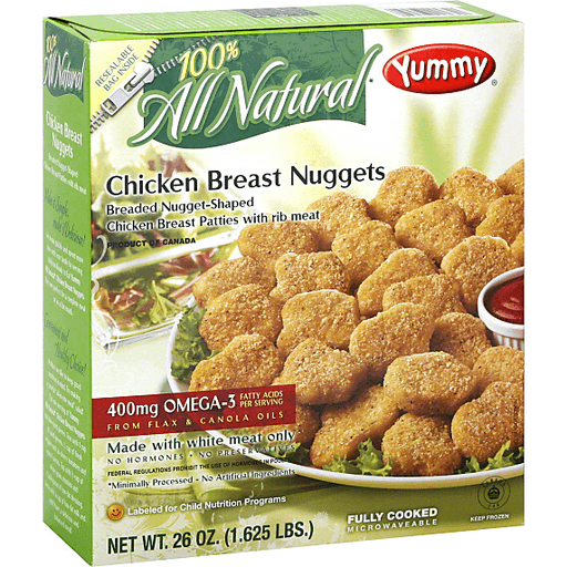 slide 1 of 1, Yummy Chicken Breast Nuggets, 26 oz