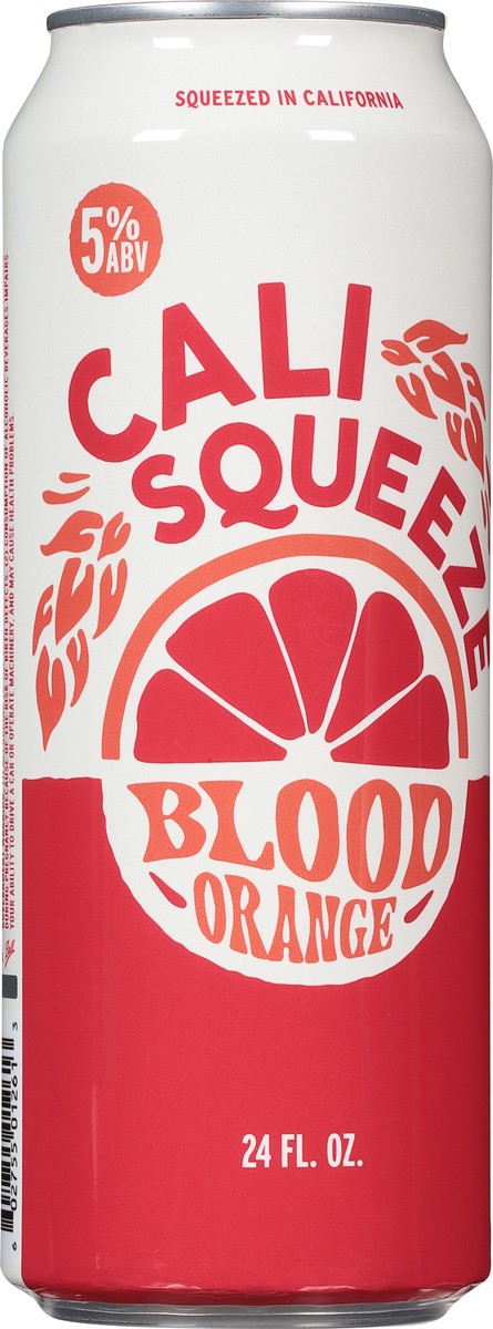 slide 8 of 10, Cali Squeeze Blood Orange Wheat Ale Craft Beer, 24 fl oz Can, 5% ABV, 24 fl oz