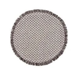 Room & Retreat, Diamonte Placemat, 16 In, Round, Charcoal
