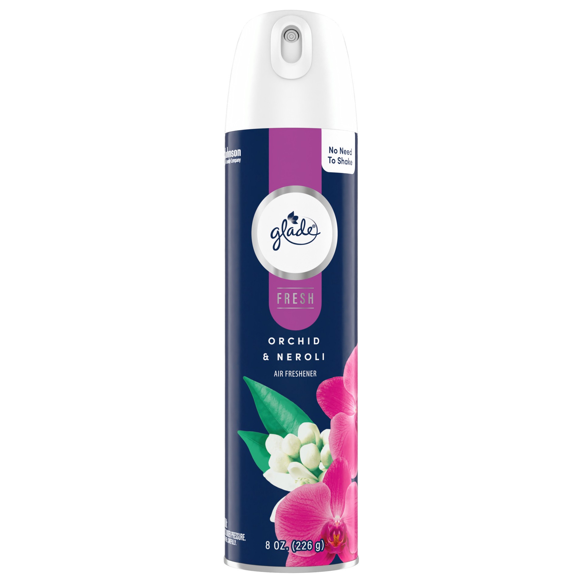 slide 1 of 5, Glade Aerosol Spray, Air Freshener for Home, Orchid & Neroli, Fragrance Infused with Essential Oils, Invigorating and Refreshing, with 100% Natural Propellent, 8 oz, 8 oz