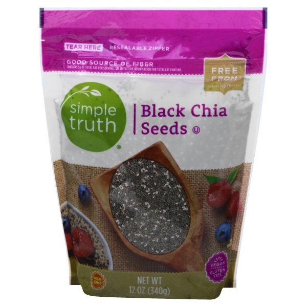 slide 1 of 1, Simple Truth Black Chia Seeds, 12 oz