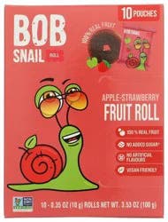 Bob Snail Apple-Strawberry Fruit Roll 10 - 0.35 oz Rolls