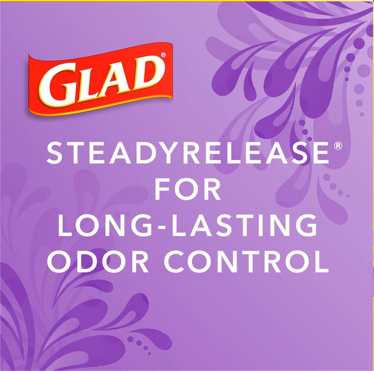 slide 5 of 7, Glad Force Flex Drawstring Gain Lavender Odor Shield 13 gal 40ct, 40 ct