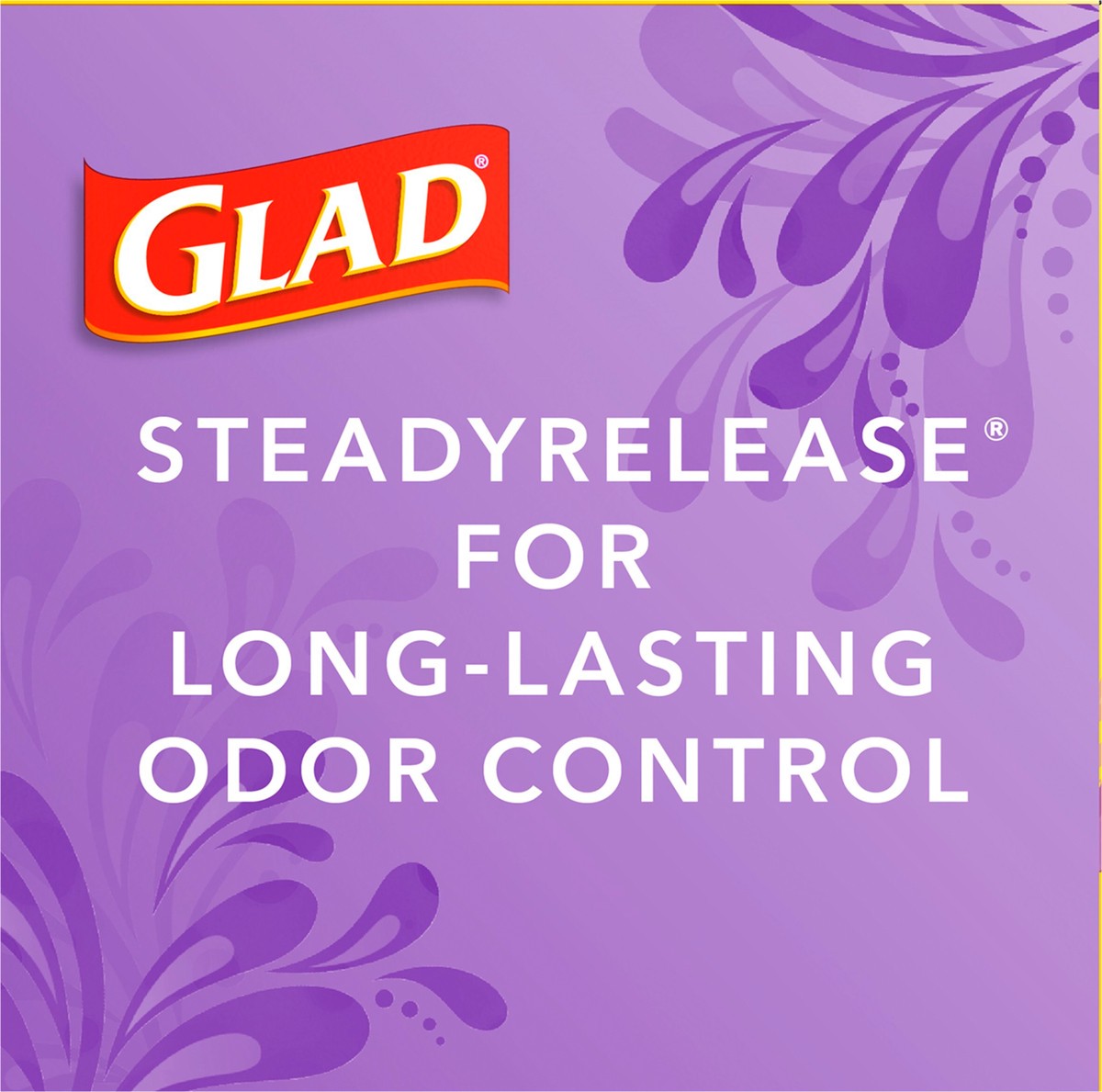 slide 4 of 7, Glad Force Flex Drawstring Gain Lavender Odor Shield 13 gal 40ct, 40 ct