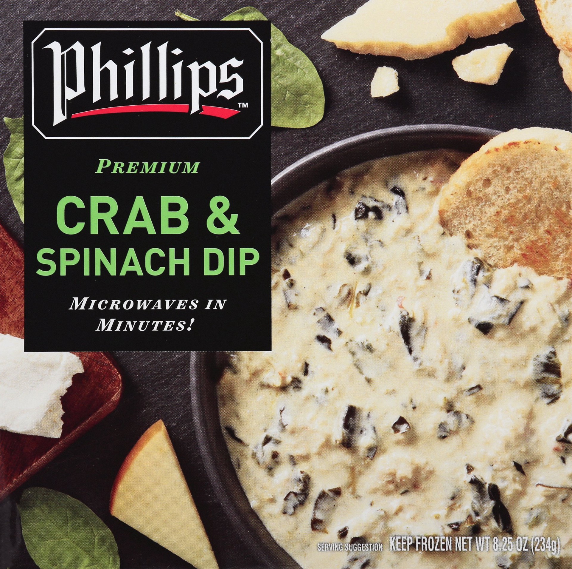 slide 1 of 13, Philips Premium Crab & Spinach Dip 8.25 oz, 8.25 oz