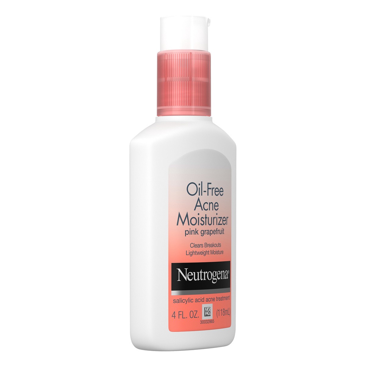 slide 3 of 7, Neutrogena Oil Free Acne Facial Moisturizer with.5% Salicylic Acid Acne Treatment, Pink Grapefruit Acne Fighting Face Lotion for Breakouts, Non-Greasy & Non-Comedogenic, 4 fl. oz, 4 fl oz