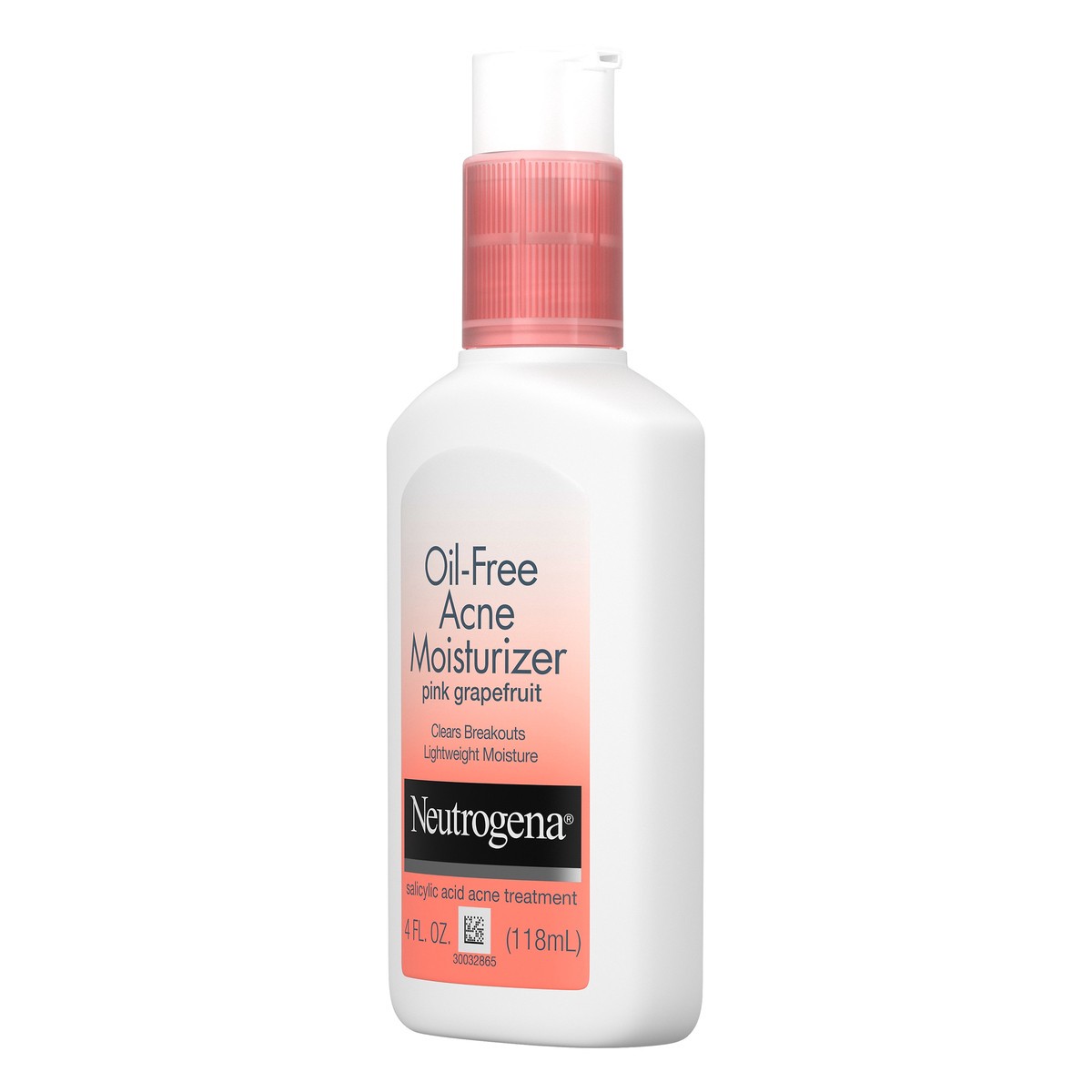 slide 5 of 7, Neutrogena Oil Free Acne Facial Moisturizer with.5% Salicylic Acid Acne Treatment, Pink Grapefruit Acne Fighting Face Lotion for Breakouts, Non-Greasy & Non-Comedogenic, 4 fl. oz, 4 fl oz