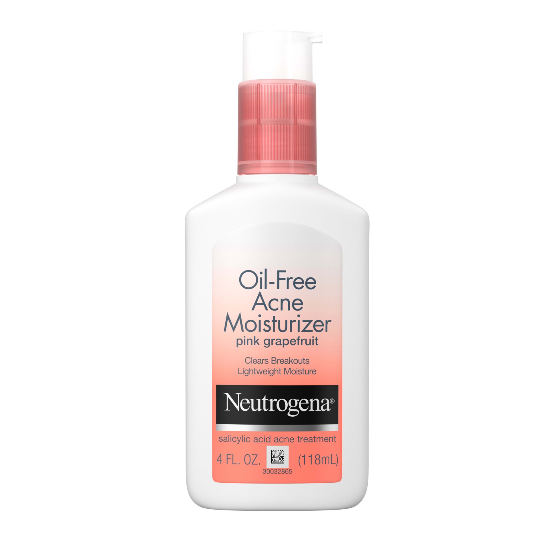 slide 1 of 7, Neutrogena Oil Free Acne Facial Moisturizer with.5% Salicylic Acid Acne Treatment, Pink Grapefruit Acne Fighting Face Lotion for Breakouts, Non-Greasy & Non-Comedogenic, 4 fl. oz, 4 fl oz