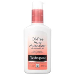 Neutrogena Pink Grapefruit Acne Face Moisturizer, Oil-Free, 4 fl oz
