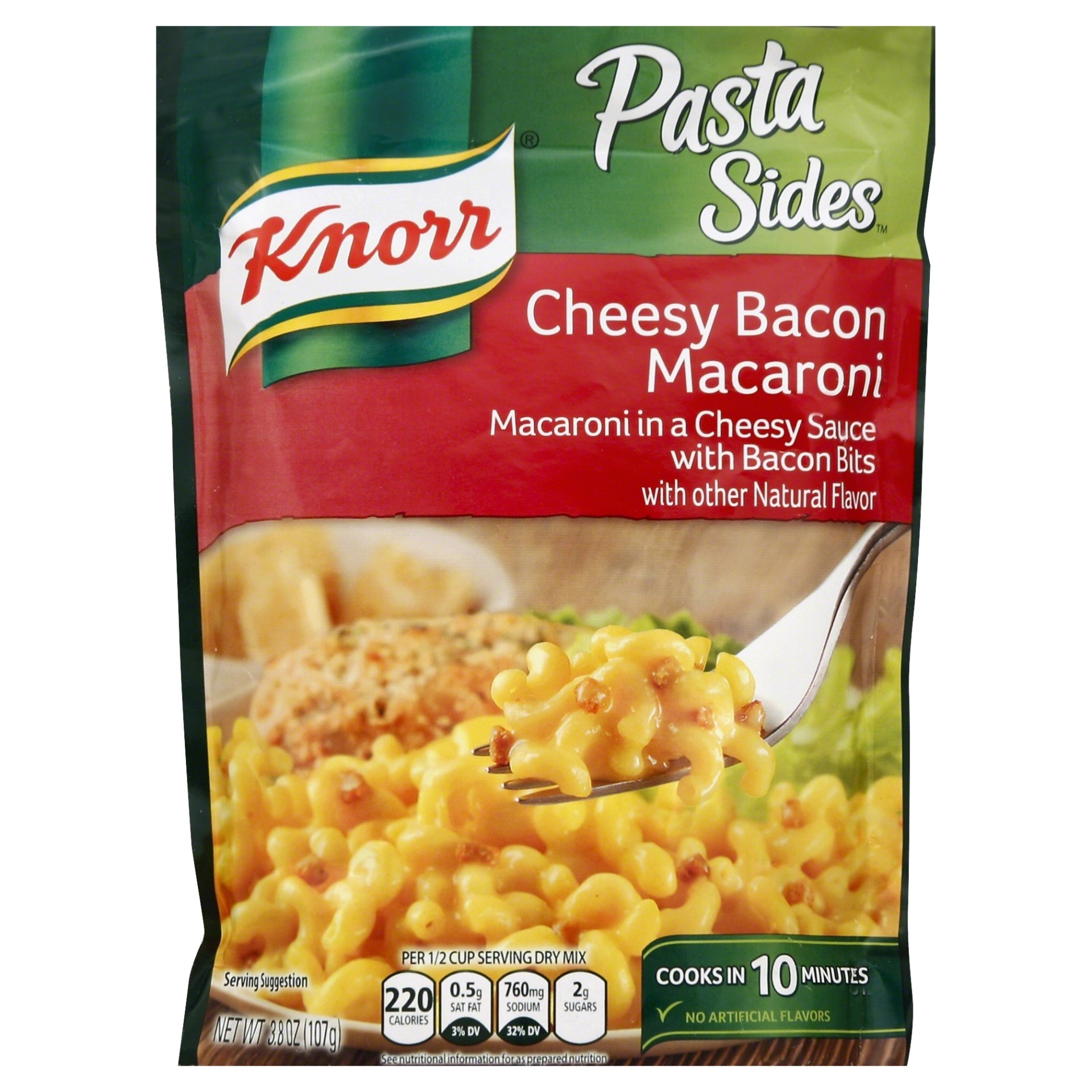 slide 1 of 5, Knorr Pasta Sides Cheesy Bacon Macaroni, 3.79 oz