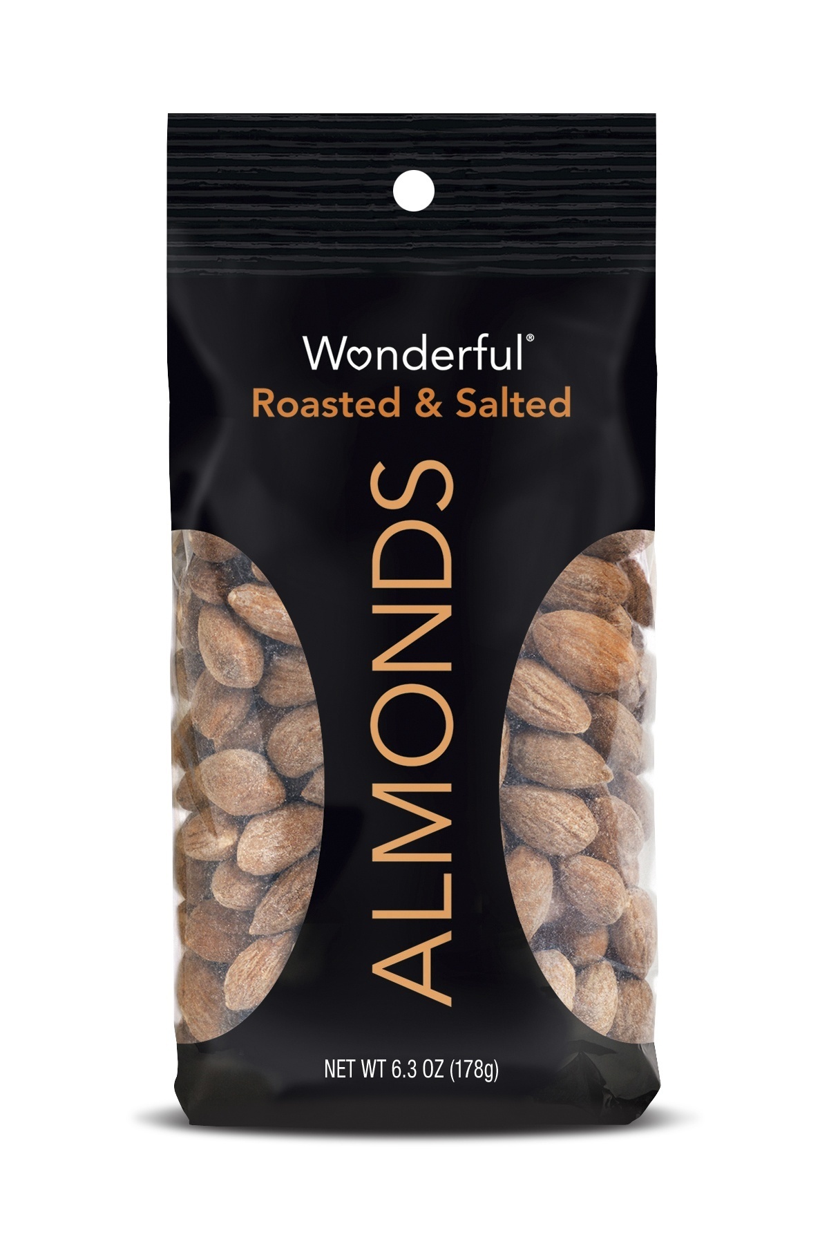 slide 1 of 9, Wonderful Roasted & Salted Almonds, 6.3 oz