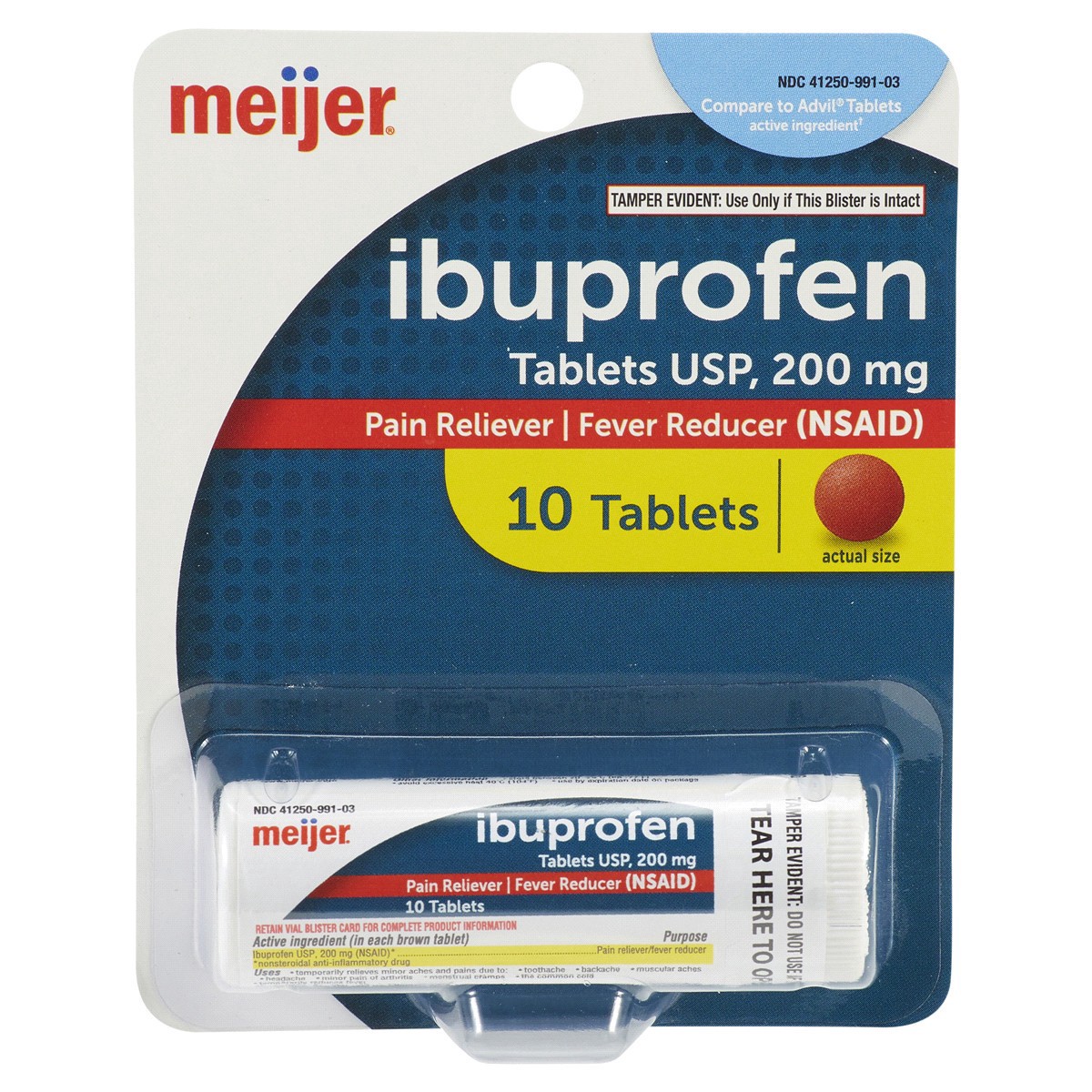 slide 1 of 5, Meijer Ibuprofen Tablets, 200 mg, 10 ct