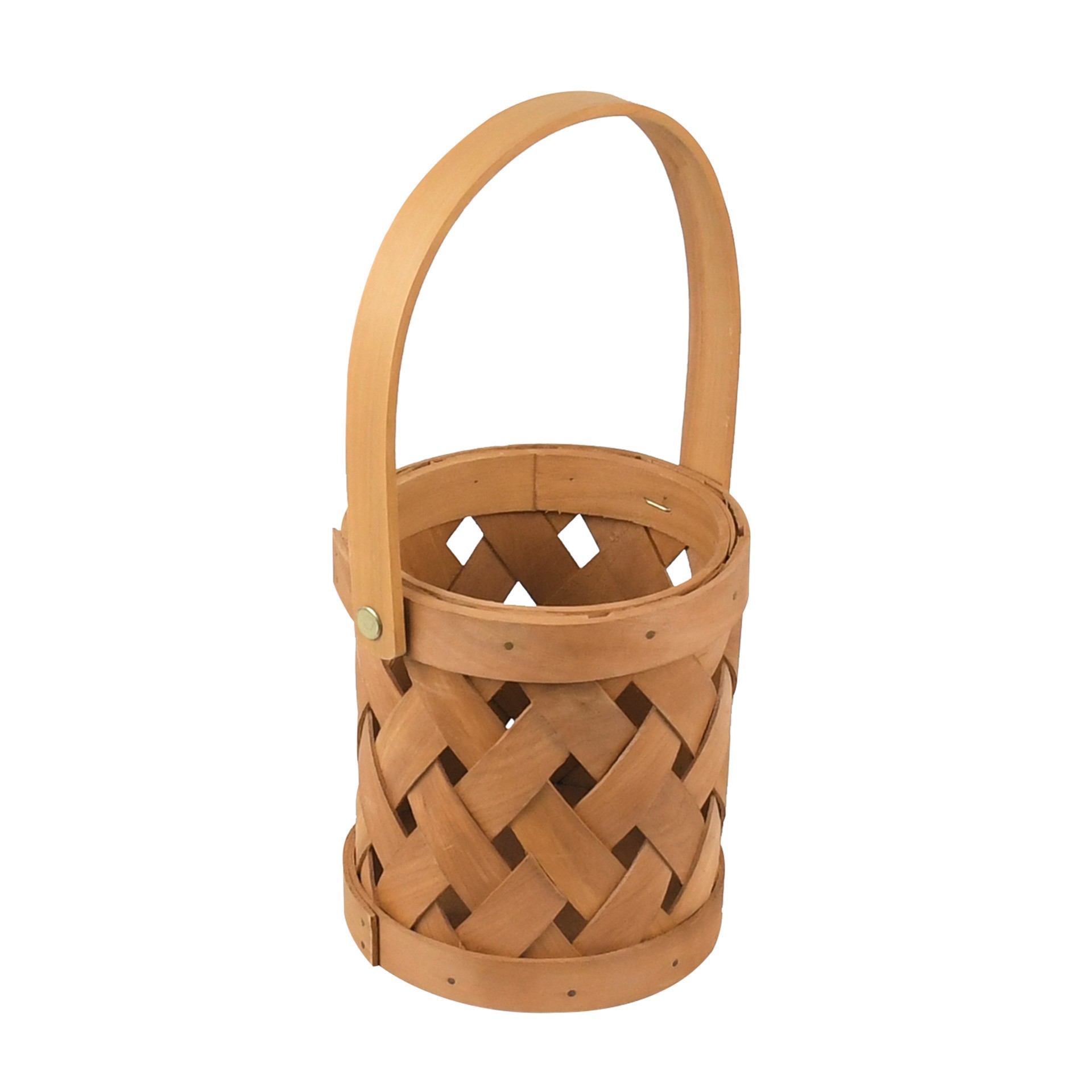 slide 5 of 5, 5.25" Natural Brown Cylinder Chipwood Basket By Ashland, 5.25 in