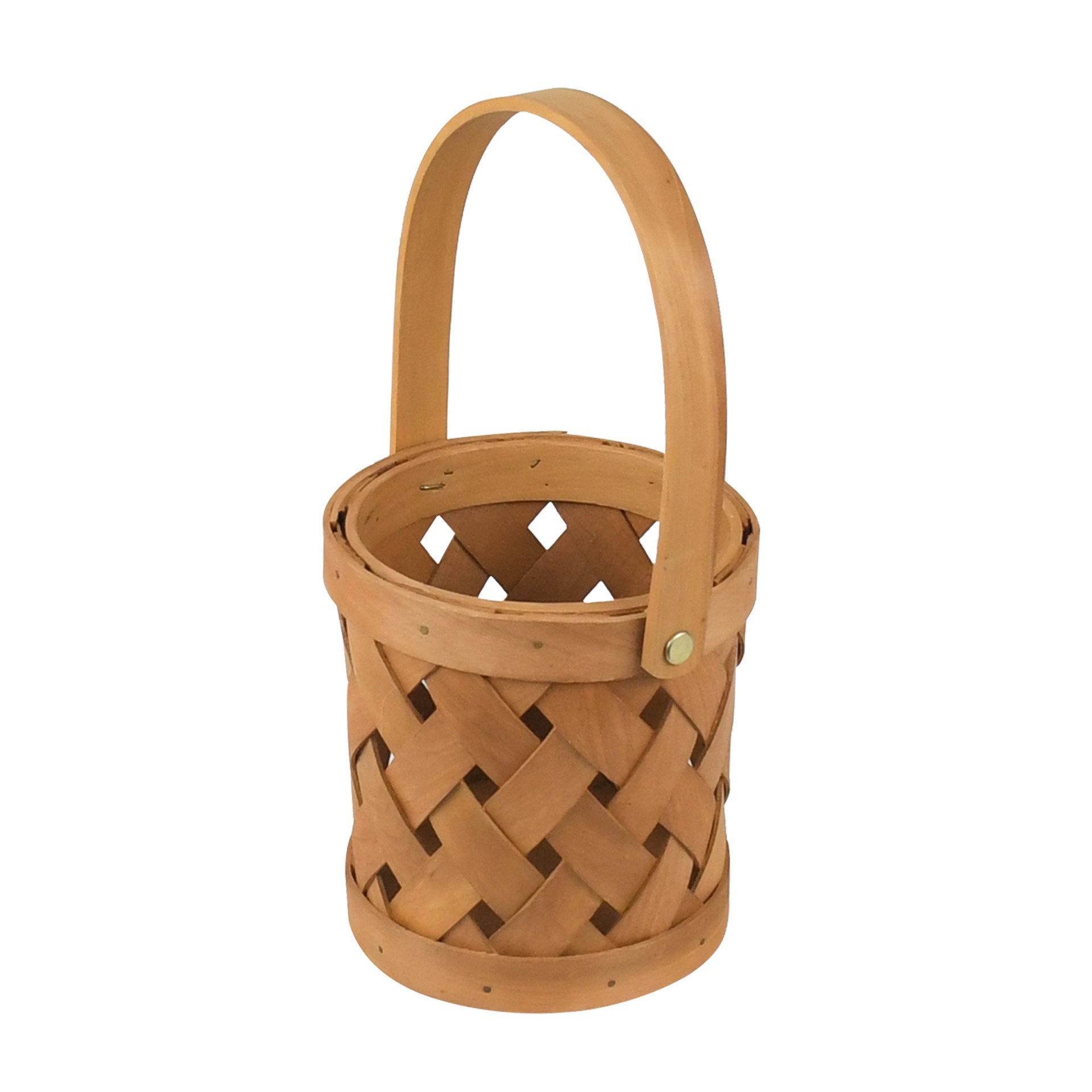 slide 4 of 5, 5.25" Natural Brown Cylinder Chipwood Basket By Ashland, 5.25 in