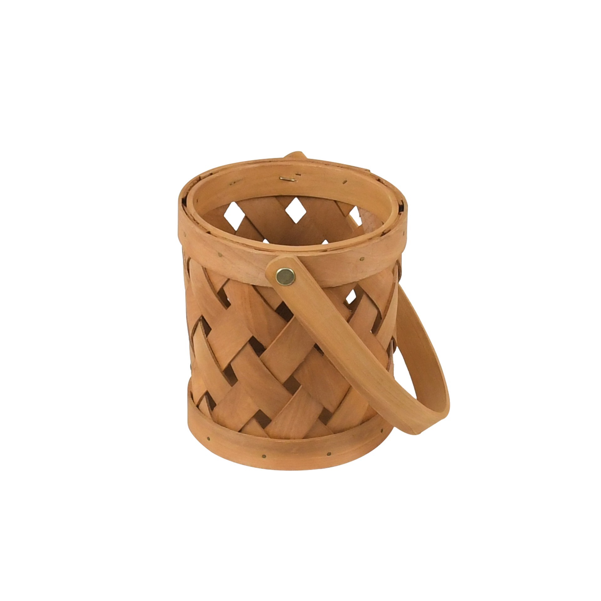 slide 2 of 5, 5.25" Natural Brown Cylinder Chipwood Basket By Ashland, 5.25 in