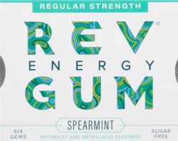Rev Gum Spearmint Regular Strength - 0.49 oz