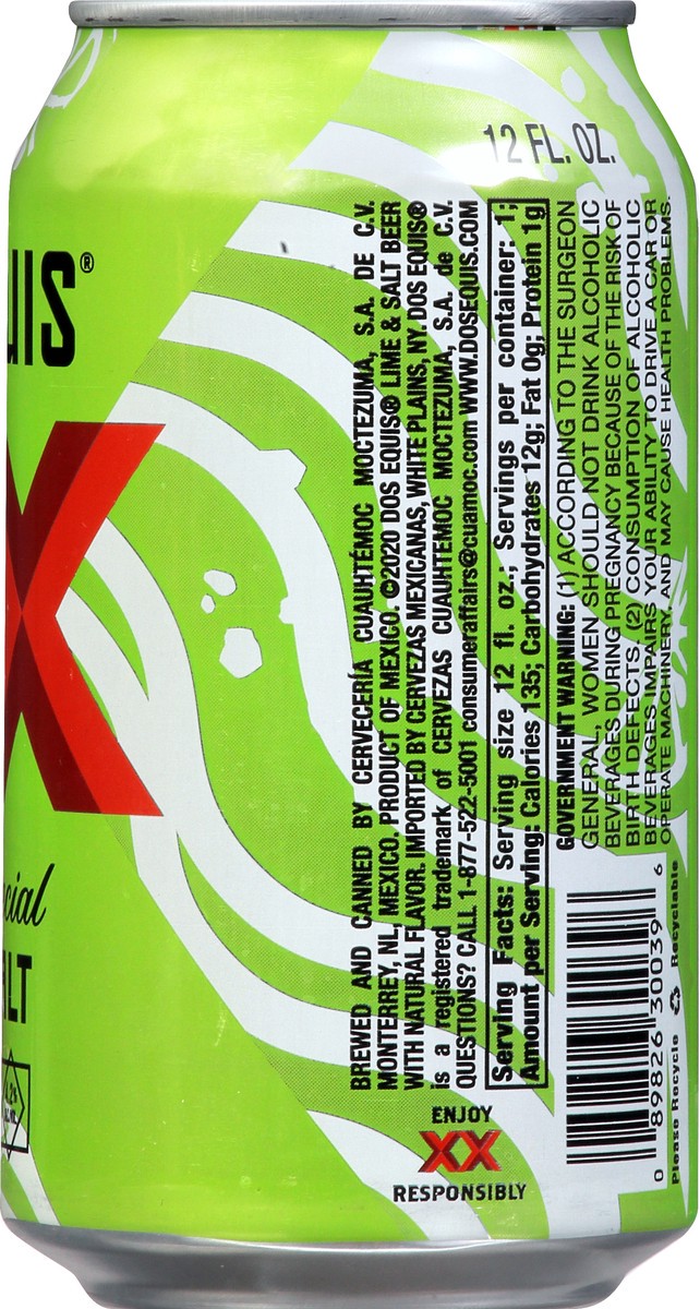 slide 8 of 12, Dos Equis Lager Especial Lime & Salt Beer 12 oz, 12 oz