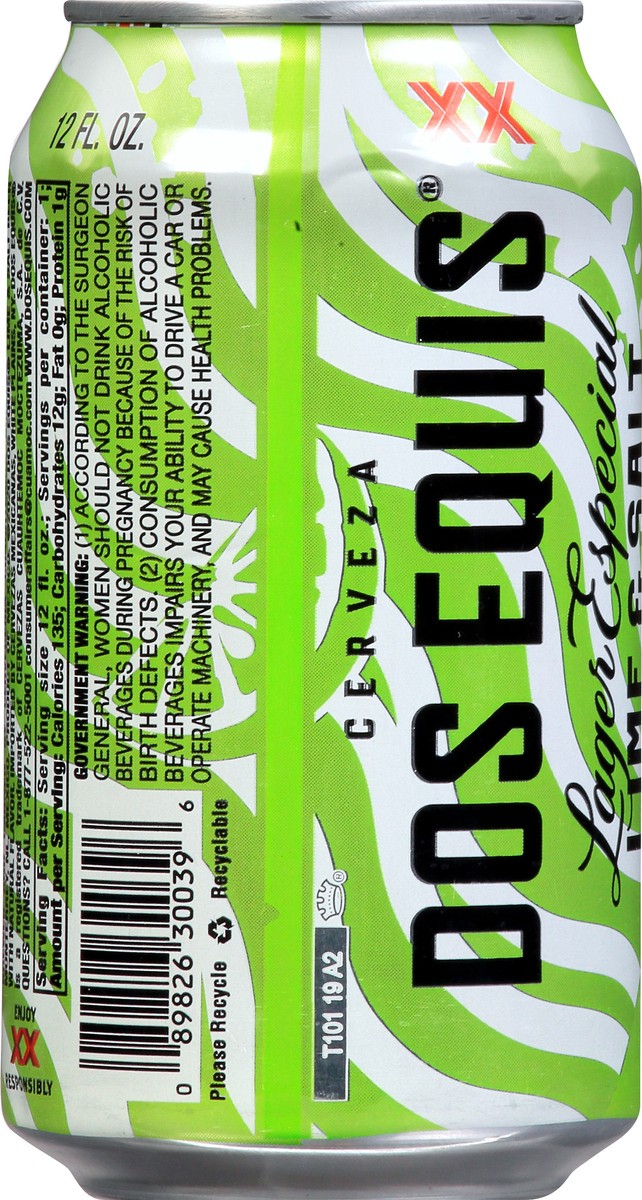 slide 11 of 12, Dos Equis Lager Especial Lime & Salt Beer 12 oz, 12 oz