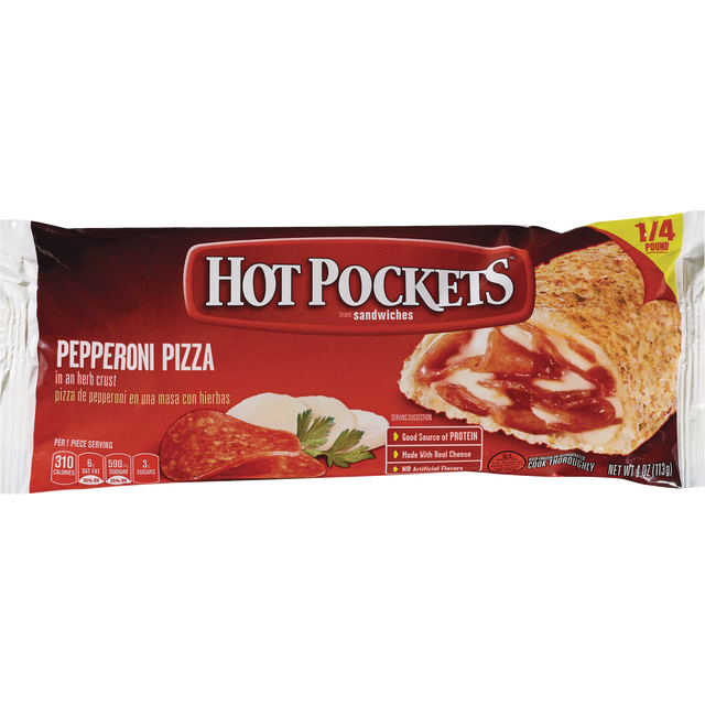 slide 1 of 1, Hot Pockets Sandwiches Pepperoni Pizza, 4 oz