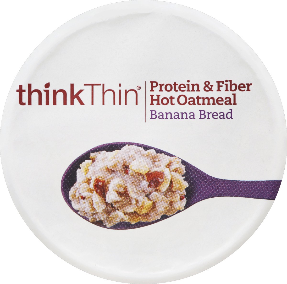 slide 3 of 3, thinkThin Protein & Fiber Hot Oatmeal - Banana Bread, 1.76 oz