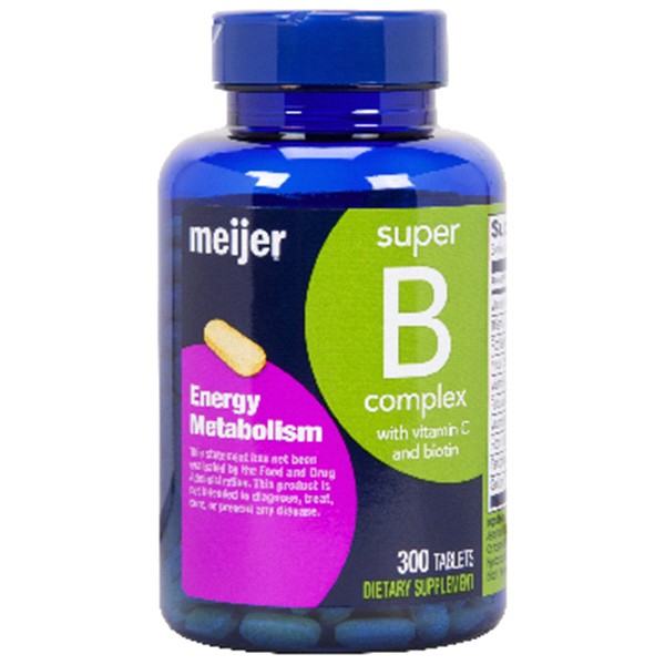 slide 1 of 1, Meijer Super B Complex with Vitamin C and Biotin, 300 ct