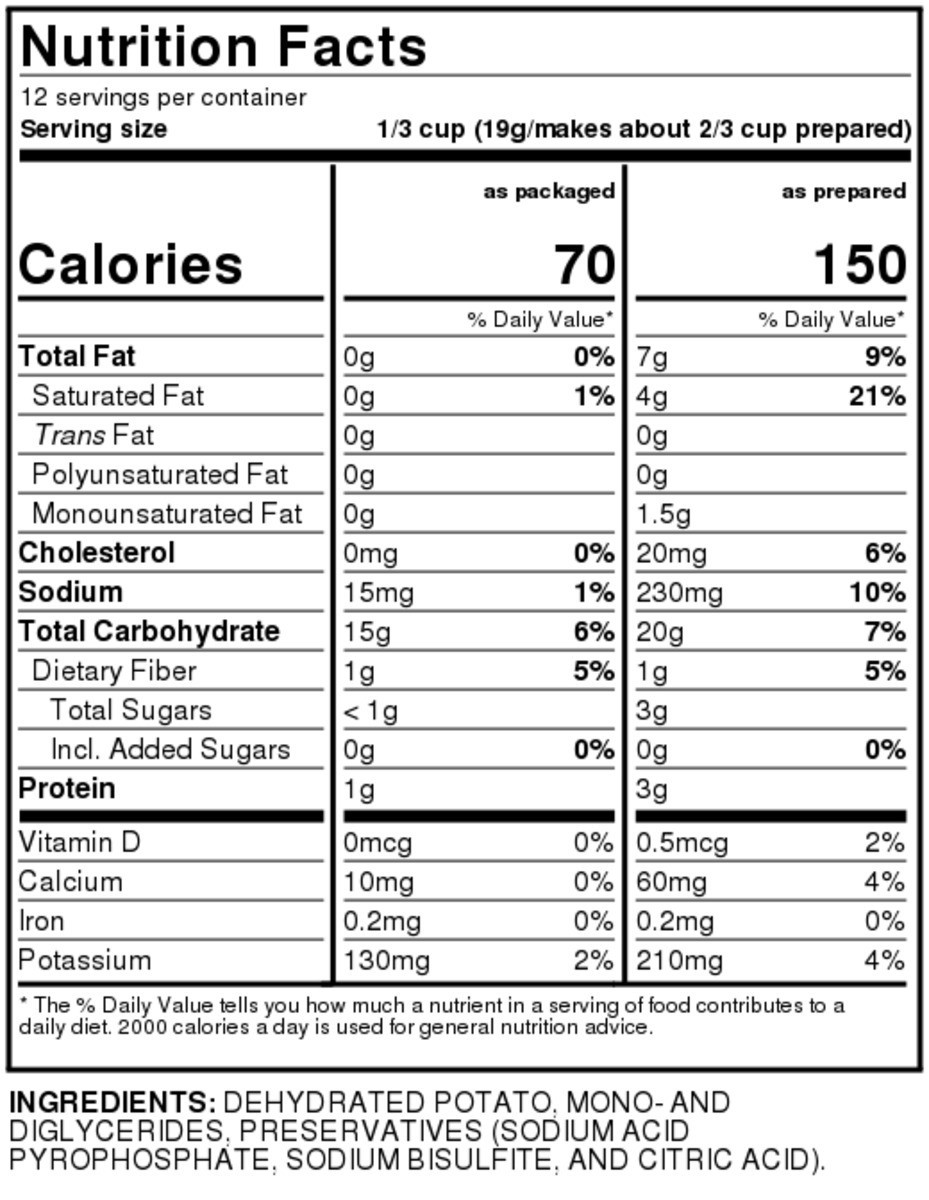 slide 6 of 9, Food Club Potato Flakes Instant Mashed Potatoes, 8 oz