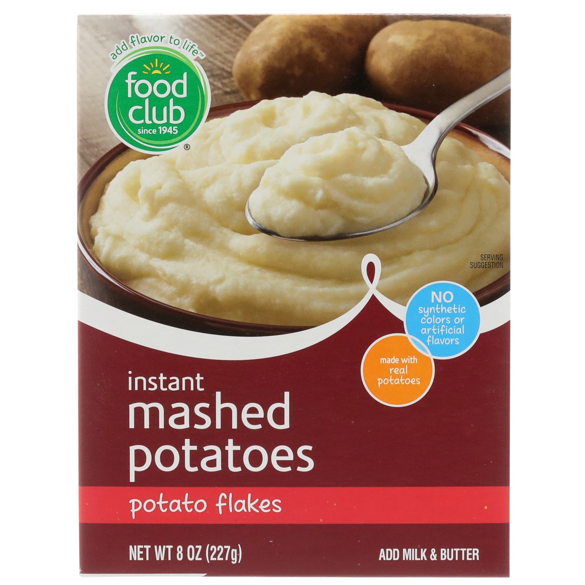 slide 7 of 9, Food Club Potato Flakes Instant Mashed Potatoes, 8 oz