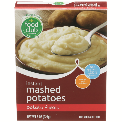 slide 1 of 1, Food Club Potato Flakes Instant Mashed Potatoes, 8 oz