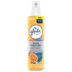 Glade Odor Fighting Soft Mist Air Freshener Room Spray, Coastal Sunshine Citrus, 8.0oz, 1pk