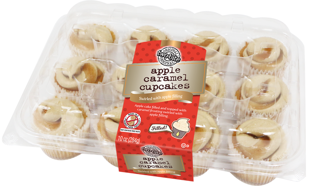 slide 1 of 1, two-bite Apple Caramel Cupcakes, 10 oz