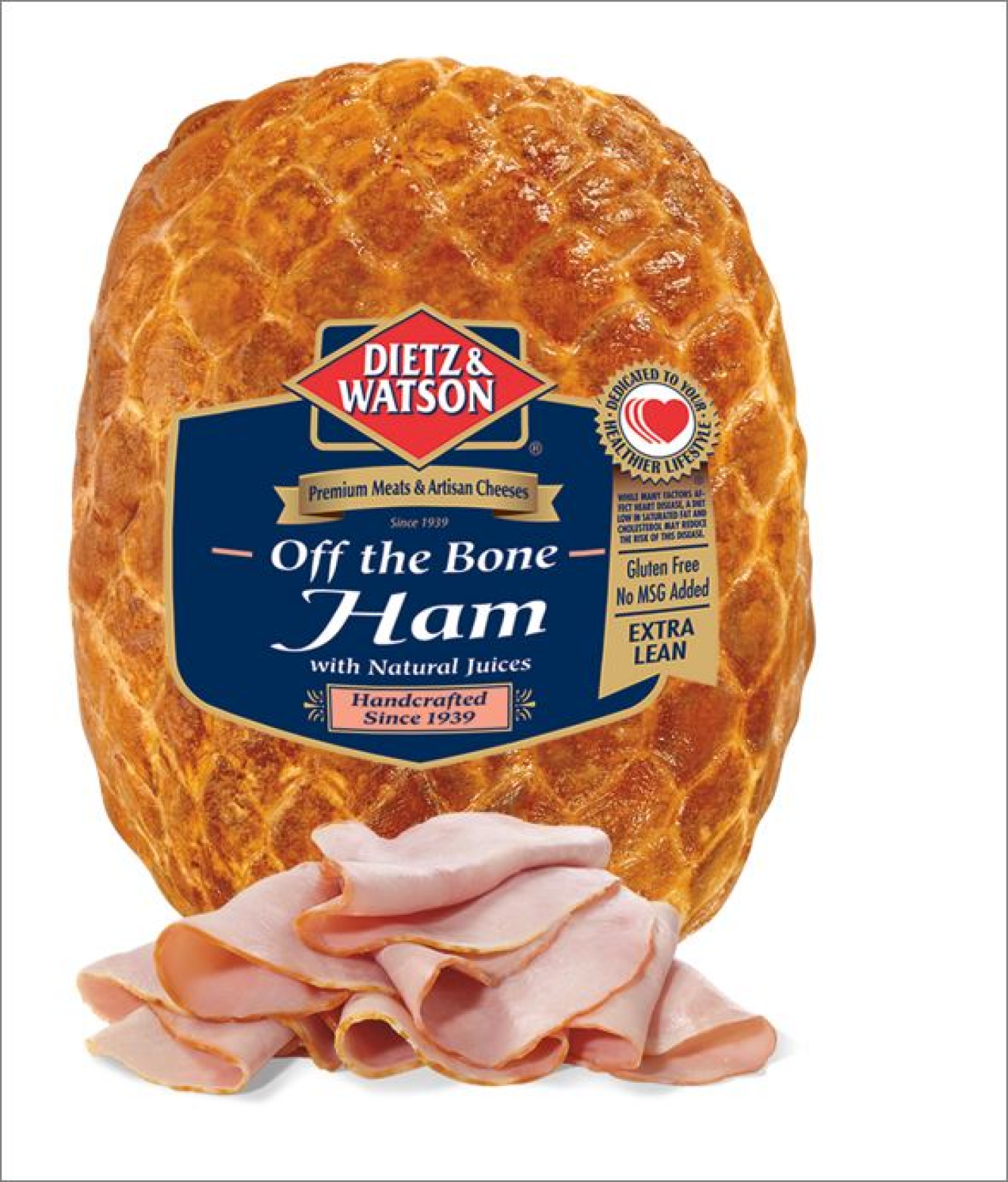 slide 1 of 5, Dietz & Watson Off The Bone Uncured Ham, per lb