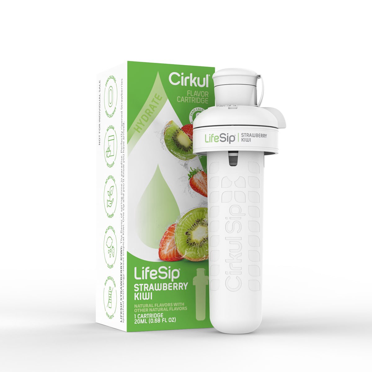 slide 1 of 9, Cirkul LifeSip Hydrate Strawberry Kiwi Flavor Cartridge 1 ea, 1 ct