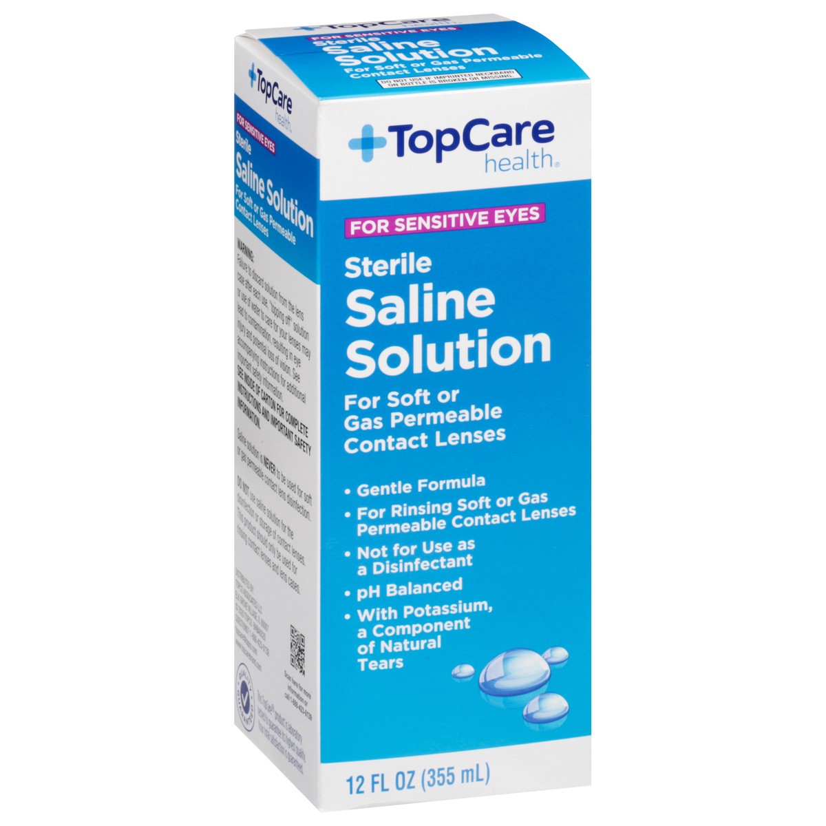 slide 2 of 14, TopCare Health Sterile Saline Solution 12 fl oz, 12 fl oz