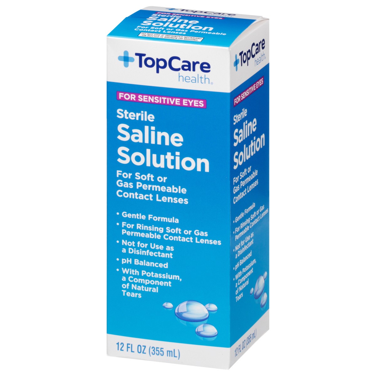 slide 4 of 14, TopCare Health Sterile Saline Solution 12 fl oz, 12 fl oz