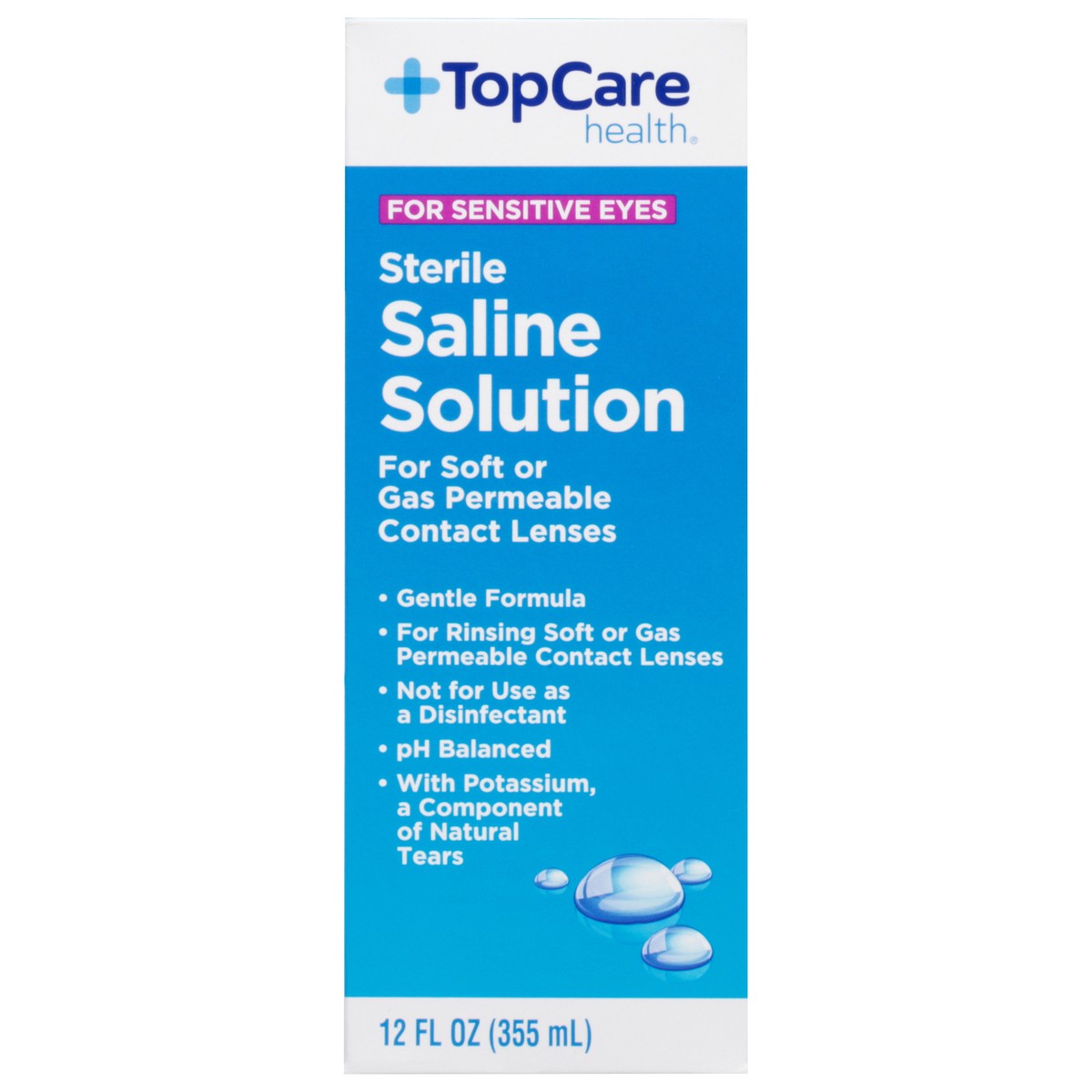 slide 8 of 14, TopCare Health Sterile Saline Solution 12 fl oz, 12 fl oz