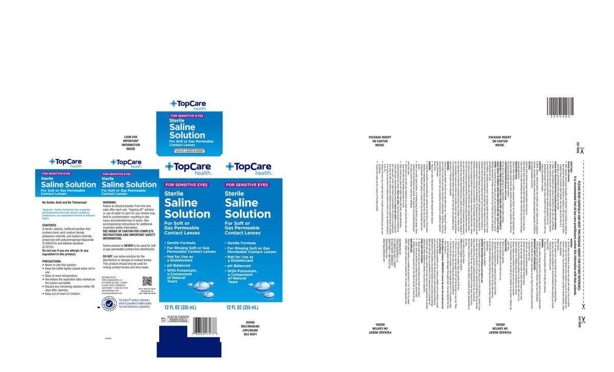 slide 9 of 14, TopCare Health Sterile Saline Solution 12 fl oz, 12 fl oz