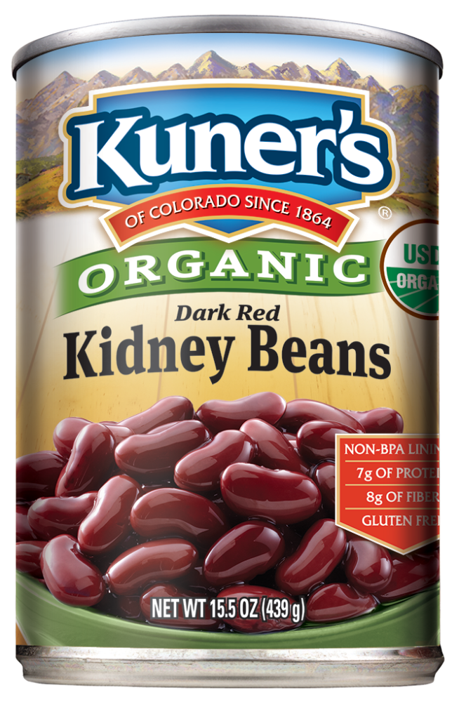 slide 3 of 3, Kuner's Kidney Beans, Organic, Dark Red, 15.5 oz