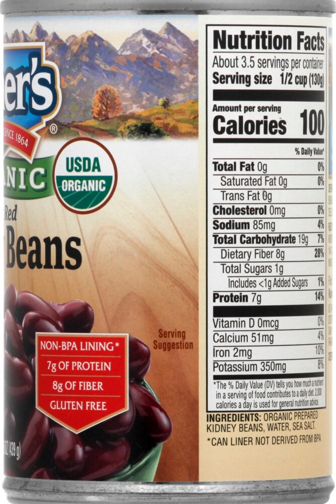 slide 2 of 3, Kuner's Kidney Beans, Organic, Dark Red, 15.5 oz
