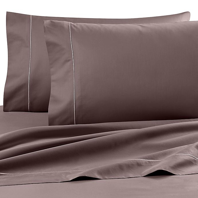 slide 1 of 1, Wamsutta Finest Sateen 725-Thread-Count King Flat Sheet - Taupe, 1 ct