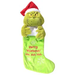 Gru 3d Grinch Plush Stocking - Each