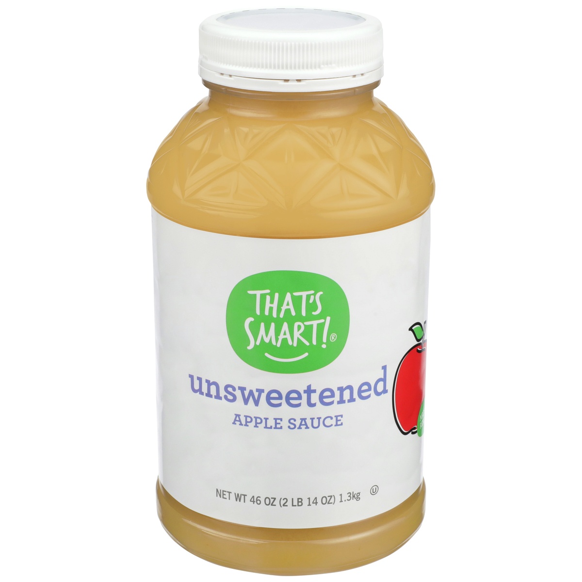 slide 1 of 1, That's Smart! Unsweetened Apple Sauce, 46 oz