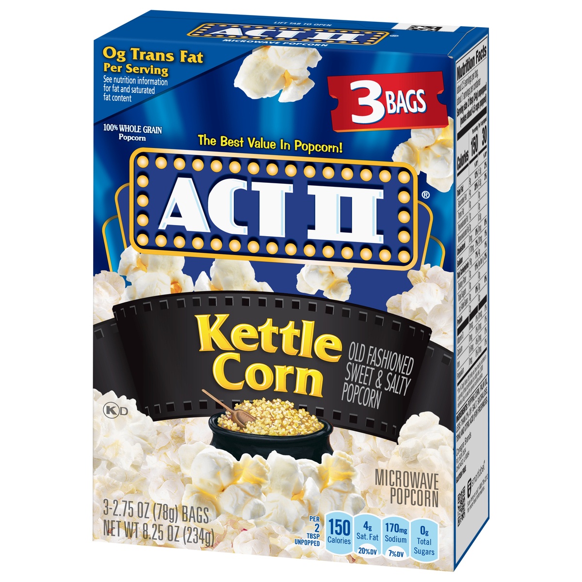 slide 3 of 11, ACT II Kettle Corn Popcorn, 8.25 oz