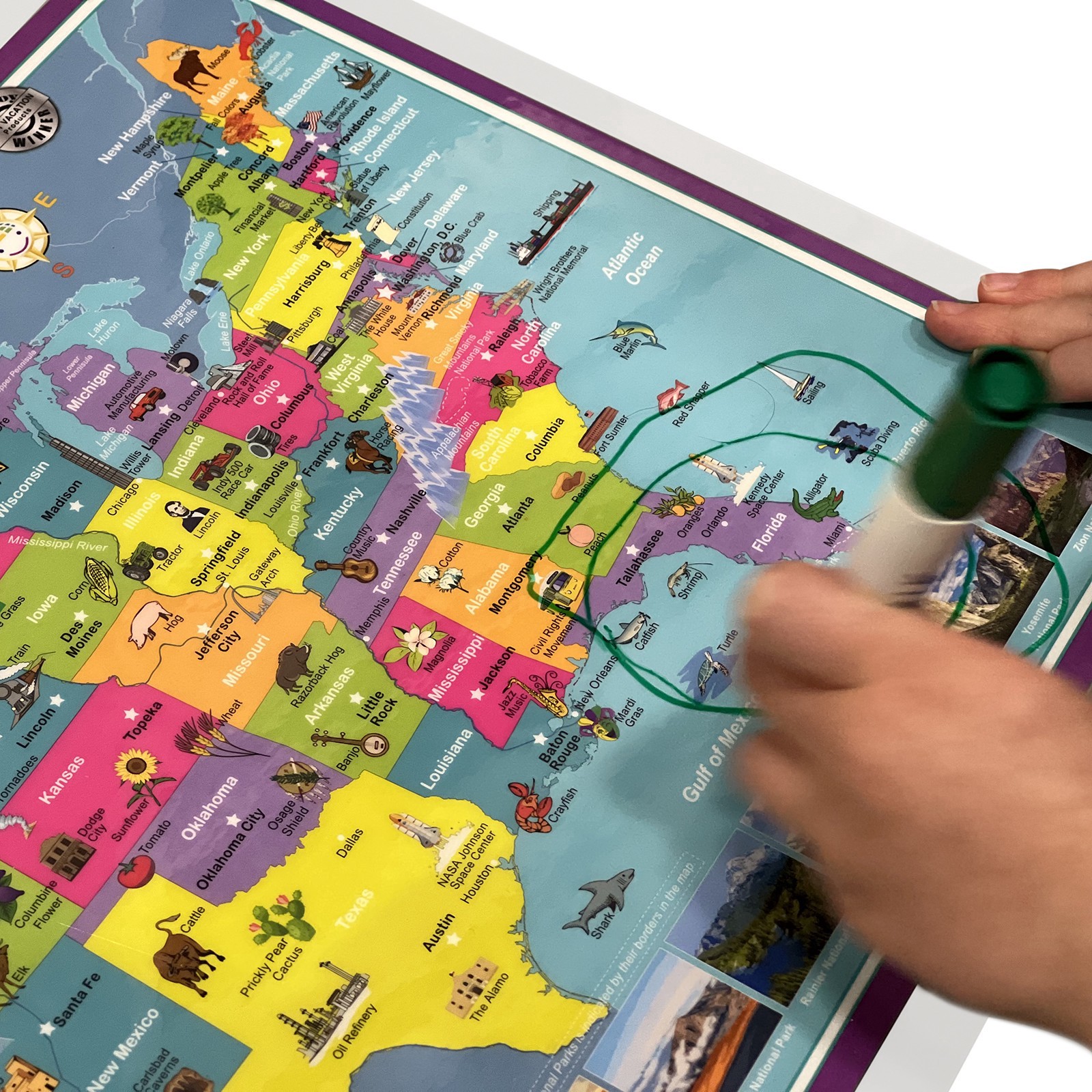 slide 5 of 5, Tot Talk United States Of America Placemat, 17.5 in x 11.5 in