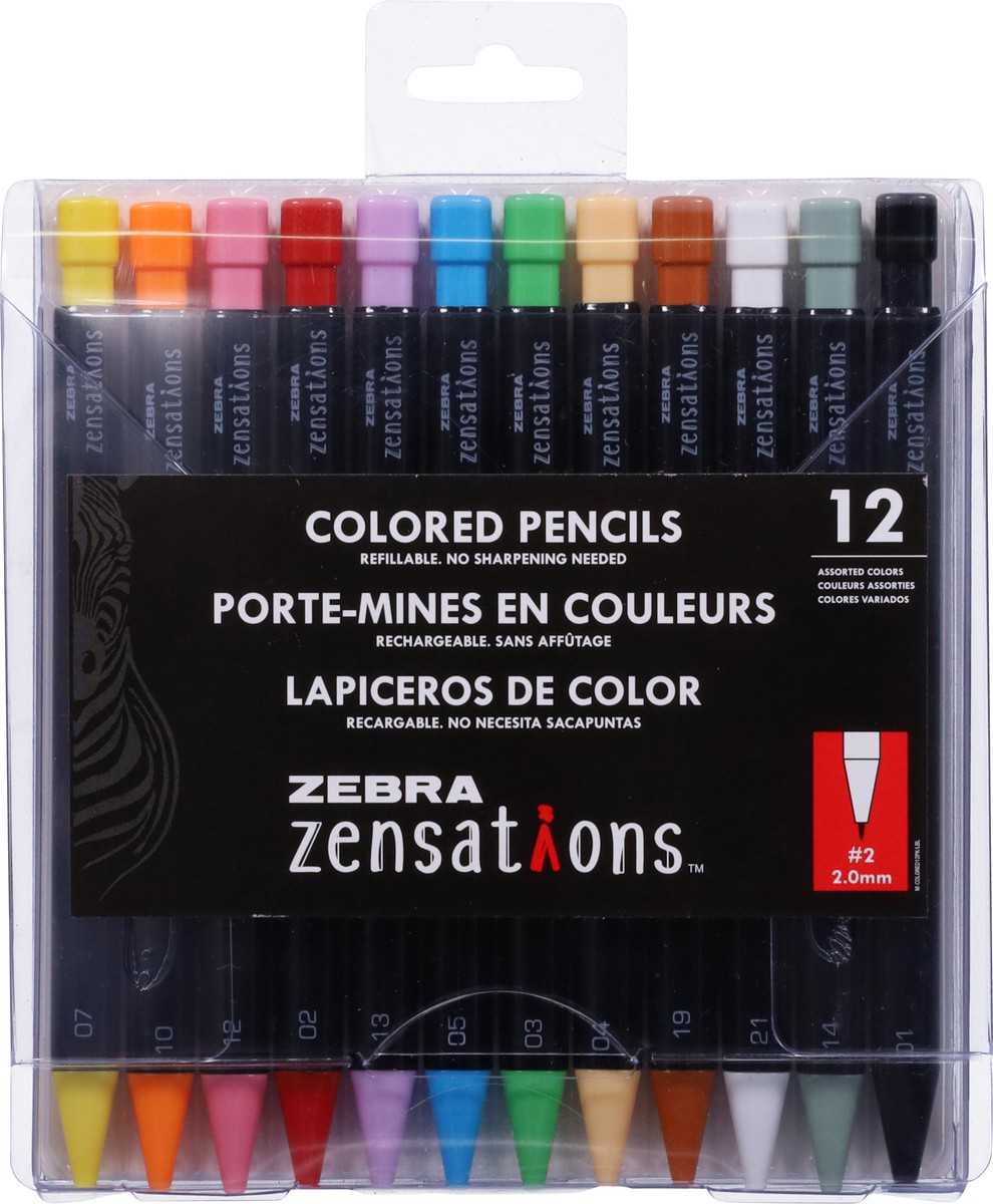 slide 4 of 12, Zebra Zensations 2.0mm Colored Pencils 12 ea, 12 ct