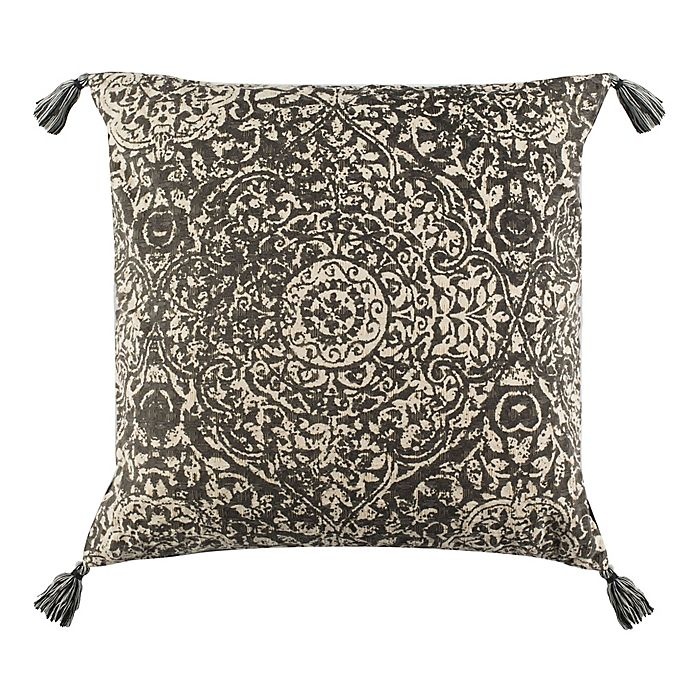 slide 1 of 3, Safavieh Sidonia Square Throw Pillow - Grey, 1 ct