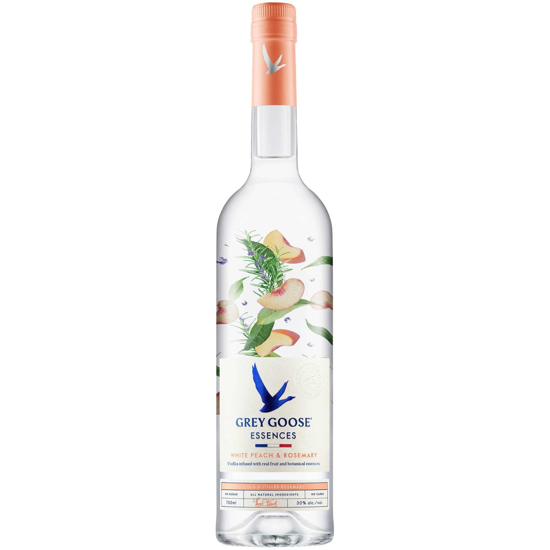 slide 1 of 1, Grey Goose Essences White Peach & Rosemary Infused Vodka - 750ml Bottle, 750 ml