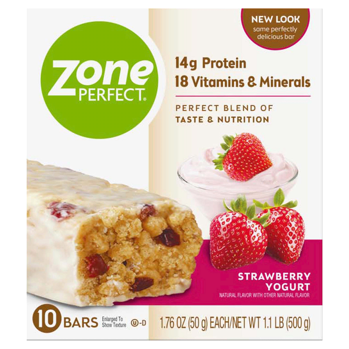 slide 1 of 1, Zone Perfect Strawberry Yogurt Nutrition Bars - 10pk/15.8oz, 10 ct